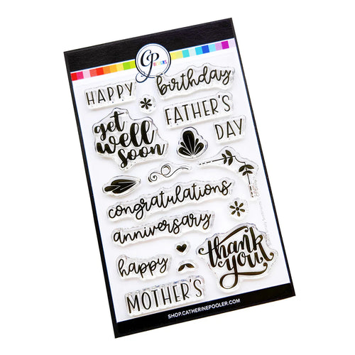 Catherine Pooler - Sentiments Stamp & Die Set - Stated Simply. Available at Embellish Away located in Bowmanville Ontario Canada.