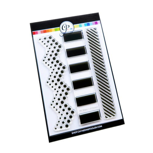 Catherine Pooler - Stamp - Yay Stripes. Available at Embellish Away located in Bowmanville Ontario Canada.