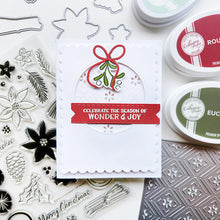 將圖片載入圖庫檢視器 Catherine Pooler - Stamp &amp; Die Set - Greenery of the Season. Create stunning wreaths and decking the halls, classic holiday elements like evergreen branches, vibrant orange slices, charming pinecones, and festive poinsettias. Available at Embellish Away located in Bowmanville Ontario Canada. Example by Catherine Pooler Designs.
