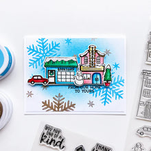 गैलरी व्यूवर में इमेज लोड करें, Catherine Pooler - Stamp &amp; Die Set - One Of A Kind. The One of a Kind Stamp Set and coordinating Dies gives you three large snowflake stamps to use as the focal point of your card or background elements. Available at Embellish Away located in Bowmanville Ontario Canada. Example by brand ambassador.
