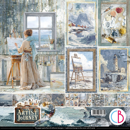 Ciao Bella - 12X12 Paper Pad - An Artist Journey. Includes 12 Sheets. Available at Embellish Away located in Bowmanville Ontario Canada.