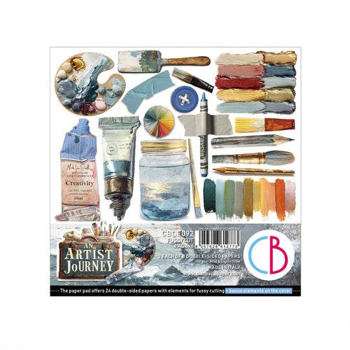 Ciao Bella - 6X6 Fussy Cut Pad - An Artist Journey. Includes 24 Sheets. Available at Embellish Away located in Bowmanville Ontario Canada.