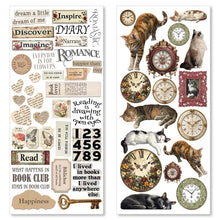 Charger l&#39;image dans la galerie, Ciao Bella - Art Stickers Uncut Transparent Adhesive Sheets - Book Lover. Includes 5 sheets. Available at Embellish Away located in Bowmanville Ontario Canada.

