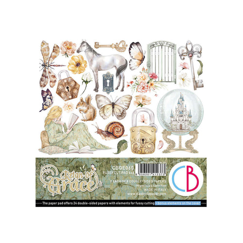 Ciao Bella - Fussy Cut Pad 6x6 24/Pkg - Reign of Grace. The essence of scrapbooking is fussy cutting! Available at Embellish Away located in Bowmanville Ontario Canada.