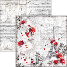 Charger l&#39;image dans la galerie, Ciao Bella - Pad 12x12 - 12/Pkg - Paris Je t’aime. “Paris Je t’aime” is an elegant and modern collection that celebrates Paris with a refined combination of white, black, and red details. Available at Embellish Away located in Bowmanville Ontario Canada.
