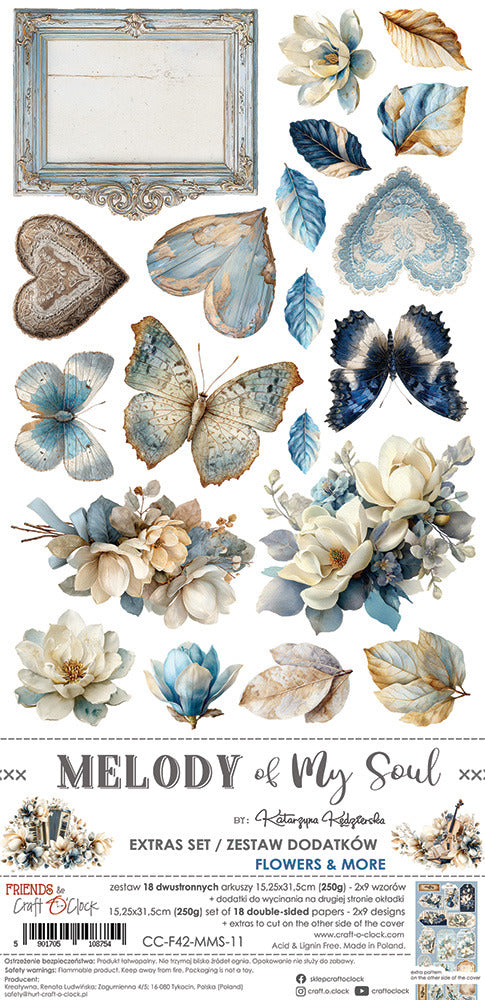 Craft O'Clock - Extras Set - Melody of My Soul - Flowers. Available at Embellish Away in Bowmanville Ontario Canada.