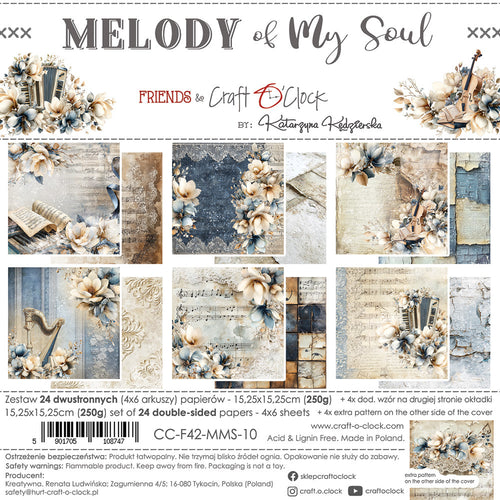 Craft O'Clock - 6X6 Paper Pad - Melody of My Soul. Available at Embellish Away in Bowmanville Ontario Canada.