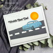 Load image into Gallery viewer, Creative Expressions - Craft Die By Sue Wilson - Vintage Cars. This Vintage Cars craft die from Sue&#39;s Dream Car collection is perfect to create cards and projects for the man in your life for all occasions. Available at Embellish Away located in Bowmanville Ontario Canada. Example by Sue Wilson.
