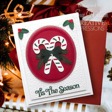 Cargar imagen en el visor de la galería, Creative Expressions - Craft Dies By Sue Wilson - Festive Candy Canes. This Festive Candy Canes is a gorgeous die set that will be a great addition to your festive paper craft stash. Perfect for all your cards and craft projects. Available at Embellish Away located in Bowmanville Ontario Canada. Card example by Sue Wilson.
