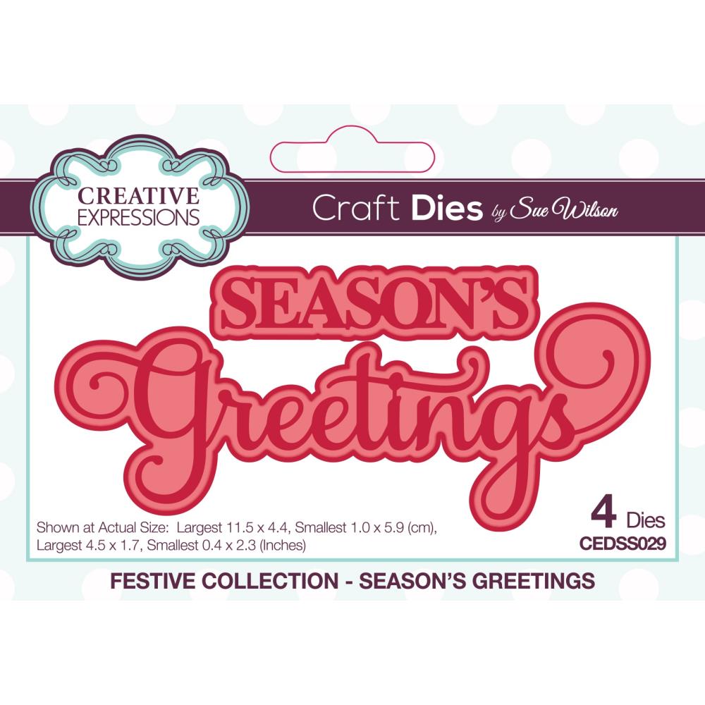 Creative Expressions - Craft Dies By Sue Wilson - Season's Greetings