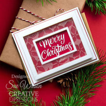 Cargar imagen en el visor de la galería, Creative Expressions - Sentiments - Craft Dies By Sue Wilson - Festive Merry Christmas. This Merry Christmas shadowed sentiments craft die is part of Sue&#39;s Festive collection. Perfect to add the finishing touch to all your card and craft projects. Available at Embellish Away located in Bowmanville Ontario Canada. Card example by Sue Wilson.
