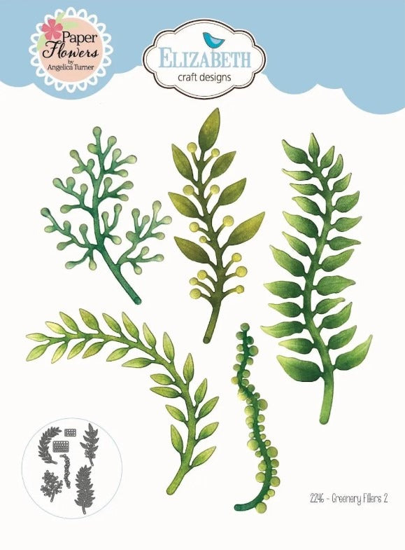 Elizabeth Craft Designs - Die - Greenery Fillers 2. Available at Embellish Away located in Bowmanville Ontario Canada.