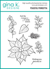 Charger l&#39;image dans la galerie, Gina K. Designs - BUNDLE - Stamp, Die Set &amp; Stencil - Peaceful Poinsettia. At Embellish Away in Bowmanville Ontario Canada.
