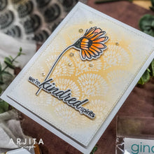 Cargar imagen en el visor de la galería, Gina K. Designs - Background Stamp - Ornate Fans. Ornate Fans is a stamp set by Arjita Singh. This set is made of premium clear photopolymer and measures 4&quot; X 6&quot;. Available at Embellish Away located in Bowmanville Ontario Canada. Example by Arjita Siangh

