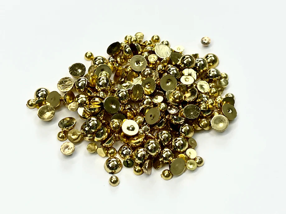 Gina K. Designs - Embellishment - Gold Metallic Pearls. Add some bling, sparkle and shine to your craft projects with these beautiful gold pearls. Resealable package contains approximately one tablespoon of Gold Pearls. Available at Embellish Away located in Bowmanville Ontario Canada.