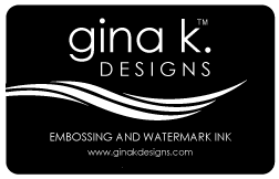 Gina K. Designs - Ink Pad - Embossing and Watermark. Use this Embossing and Watermark Ink with Gina K. Designs embossing powder for beautiful, crisp heat embossed results. Can also be used with other powders and other embossing ink techniques. Available at Embellish Away located in Bowmanville Ontario Canada.