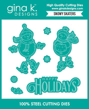 Cargar imagen en el visor de la galería, Gina K. Designs - Stamp and Die - Snowy Skaters. Available at Embellish Away located in Bowmanville Ontario Canada.
