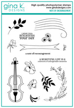 Charger l&#39;image dans la galerie, Gina K. Designs - Stamp, Stencil &amp; Die Set - BUNDLED - Note of Encouragement. Available at Embellish Away located in Bowmanville Ontario Canada.
