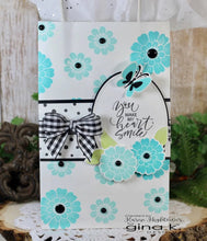 Cargar imagen en el visor de la galería, Gina K. Designs - Stamp &amp; Die Set - Bold and Blooming. Clear- Stamps- Bold &amp; Blooming Stamp Set is seen in videos and the gallery at StampTV.com. Visit the website for many ideas and techniques using this versatile set of stamps! Available at Embellish Away located in Bowmanville Ontario Canada. Card example by Karen Hightower.
