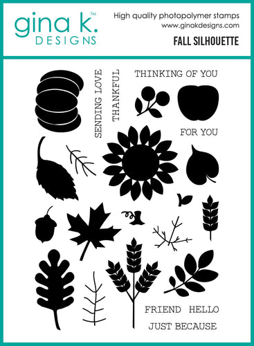 Gina K. Designs - Stamp & Die Set - Fall Silhouette. Set by Beth Silika. At Embellish Away in Bowmanville Ontario Canada.