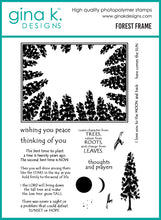 Charger l&#39;image dans la galerie, Gina K. Designs - Stamp &amp; Die Set - Forest Frame. Set by Melanie Muenchinger. At Embellish Away in Bowmanville Ontario Canada.
