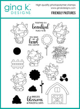 Load image into Gallery viewer, Gina K. Designs - Stamp &amp; Die Set - Friendly Pastures. Set by Dina Gerner. At Embellish Away in Bowmanville Ontario Canada.
