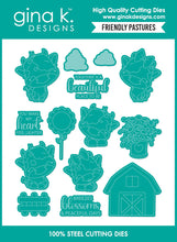 Load image into Gallery viewer, Gina K. Designs - Stamp &amp; Die Set - Friendly Pastures. Set by Dina Gerner. At Embellish Away in Bowmanville Ontario Canada.
