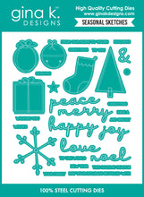 Charger l&#39;image dans la galerie, Gina K. Designs - Stamp &amp; Die Set - Seasonal Sketches. Set by Beth Silaika. At Embellish Away in Bowmanville Ontario Canada.
