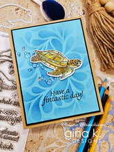 Load image into Gallery viewer, Gina K. Designs - Stamp &amp; Die Set - Beautiful Day. Beautiful Day is a stamp set by Gina K Designs. This set is made of premium clear photopolymer and measures 6&quot; X 8&quot;. Made in the USA. Available at Embellish Away located in Bowmanville Ontario Canada. Card example by Melanie Muenchinger.
