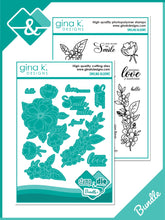 將圖片載入圖庫檢視器 Gina K. Designs - Stamp &amp; Die Set - Smiling Blooms. Smiling Blooms is a stamp set by Arjita Singh. This set is made of premium clear photopolymer and measures 6&quot; X 8&quot;. Made in the USA. Available at Embellish Away located in Bowmanville Ontario Canada.
