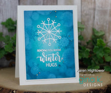 Cargar imagen en el visor de la galería, Gina K. Designs - Stamp &amp; Die Set - Snow Much Love. Snow Much Love is a stamp &amp; die set by Gina K Designs. This set is made of premium clear photopolymer and measures 6&quot; X 8&quot;. Made in the USA. Available at Embellish Away located in Bowmanville Ontario Canada. Example by brand ambassador.
