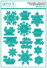 Cargar imagen en el visor de la galería, Gina K. Designs - Stamp &amp; Die Set - Snow Much Love. Snow Much Love is a stamp &amp; die set by Gina K Designs. This set is made of premium clear photopolymer and measures 6&quot; X 8&quot;. Made in the USA. Available at Embellish Away located in Bowmanville Ontario Canada.
