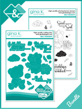 Cargar imagen en el visor de la galería, Gina K. Designs - Stamp &amp; Die Set - Sweet Friendships. Sweet Friendships is a stamp set by Dina Gerner. This set is made of premium clear photopolymer and measures 6&quot; X 8&quot;. Made in the USA. Available at Embellish Away located in Bowmanville Ontario Canada.
