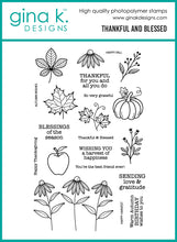 Charger l&#39;image dans la galerie, Gina K. Designs - Stamp &amp; Die Set - Thankful and Blessed. Set by Gina K. Designs. At Embellish Away in Bowmanville Ontario Canada.
