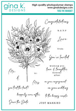 Load image into Gallery viewer, Gina K. Designs - Stamp &amp; Die Set - Toss the Bouquet. Toss the Bouquet is a set by Hannah Drapinski. Available at Embellish Away located in Bowmanville Ontario Canada.
