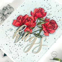 Cargar imagen en el visor de la galería, Gina K. Designs - Stamp &amp; Die Set - Wishful Roses. Wishful Roses is a stamp set by Arjita Singh. This set is made of premium clear photopolymer and measures 6&quot; X 8&quot;. Made in the USA. Available at Embellish Away located in Bowmanville Ontario Canada. Example by brand ambassador.
