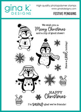Charger l&#39;image dans la galerie, Gina K. Designs - Stamp and Die - Festive Penguins. Available at Embellish Away located in Bowmanville Ontario Canada.
