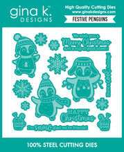 Charger l&#39;image dans la galerie, Gina K. Designs - Stamp and Die - Festive Penguins. Available at Embellish Away located in Bowmanville Ontario Canada.
