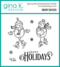Cargar imagen en el visor de la galería, Gina K. Designs - Stamp and Die - Snowy Skaters. Available at Embellish Away located in Bowmanville Ontario Canada.
