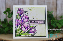 Charger l&#39;image dans la galerie, Gina K. Designs - Stamps - Early Spring. Early Spring is a stamp set by Gina K Designs. This set is made of premium clear photopolymer and measures 4&quot; X 4&quot;. Made in the USA. Available at Embellish Away located in Bowmanville Ontario Canada. Card by Karen hightower
