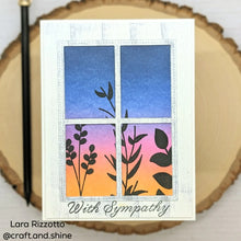 Load image into Gallery viewer, Gina K. Designs - Stamps - With Sympathy. With Sympathy is a stamp set by Debrah Warner. This set is made of premium clear photopolymer and measures 6&quot; X 8&quot;. Made in the USA. Available at Embellish Away located in Bowmanville Ontario Canada. Example by Lara Rizzotto.
