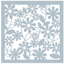 Load image into Gallery viewer, Gina K. Designs - Stencil - Daisy Chain. Gina K. Designs Art Screens can be used with ink, sprays, pastes, and gels to create beautiful backgrounds and images. Layer stencils together for more options. Wash with soap and warm water. Pat dry. Available at Embellish Away located in Bowmanville Ontario Canada.
