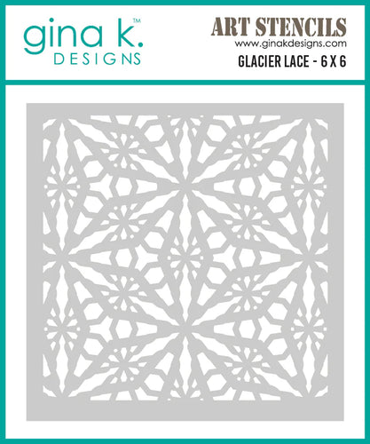 Gina K. Designs - Stencil - Glacier Lace. Available at Embellish Away located in Bowmanville Ontario Canada.