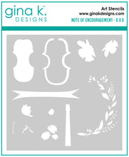 Charger l&#39;image dans la galerie, Gina K. Designs - Stamp, Stencil &amp; Die Set - BUNDLED - Note of Encouragement. Available at Embellish Away located in Bowmanville Ontario Canada.
