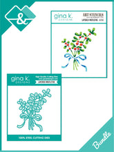 Cargar imagen en el visor de la galería, Gina K. Designs - Stencil &amp; Die Set - Layered Mistletoe. Available at Embellish Away located in Bowmanville Ontario Canada.
