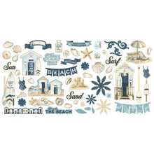 Load image into Gallery viewer, Graphic 45 - Ephemera Die-Cut Assortment - The Beach Is Calling. Inspired by the allure of carefree beach days, seashells, sandcastles, and the soothing vibes of the shore, this collection captures the essence of coastal bliss. Available at Embellish Away located in Bowmanville Ontario Canada.
