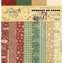 Load image into Gallery viewer, Graphic 45 - Patterns &amp; Solids Pack 12&quot;x12&quot; - Letters To Santa. Step into a nostalgic world of holiday cheer with Graphic 45&#39;s new Christmas paper collection, Letters to Santa. Available at Embellish Away located in Bowmanville Ontario Canada.
