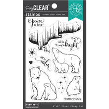 將圖片載入圖庫檢視器 Hero Arts - Clear Stamps 4&quot;X6&quot; - Northern Lights Polar Bears. This beautiful stamp set features the northern lights, polars and four holiday messages. Hero Arts 4 x 6 inch clear stamp sets offer the best quality in the market. Available at Embellish Away located in Bowmanville Ontario Canada.
