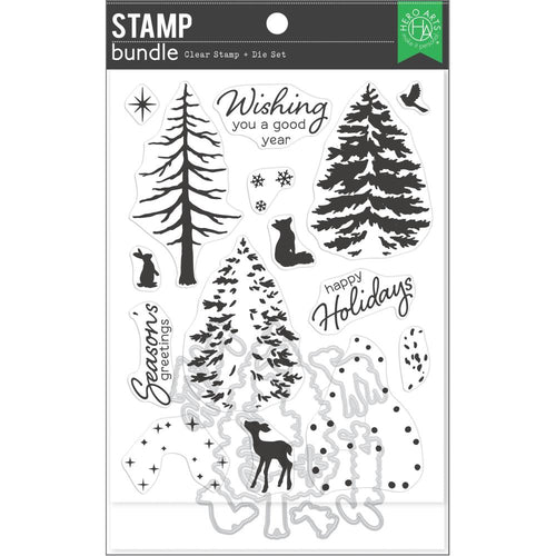 Hero Arts - Clear Stamps & Die Combo Color - Layering Seasonal Tree. Hero Arts stamps come paired with matching Frame Cuts that are specifically designed to elegantly work together for stamping creativity. Available at Embellish Away located in Bowmanville Ontario Canada.