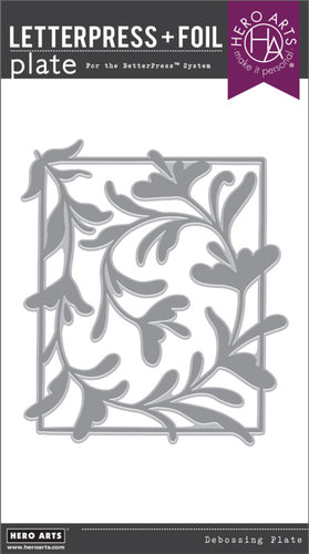 Hero Arts - Letterpress + Foil Plate - Decorative Floral. Available at Embellish Away located in Bowmanville Ontario Canada.